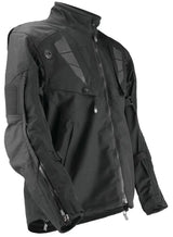 Black FIRSTGEAR Rogue XC Pro Jacket with textured sleeves and front zipper closure