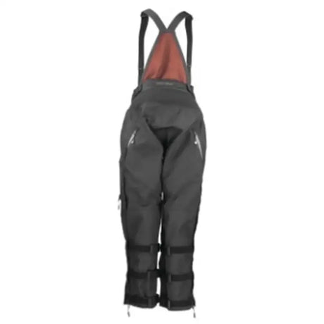 Gray waterproof bib overalls from FIRSTGEAR Rogue XC Pro Pants Black 36 Tall
