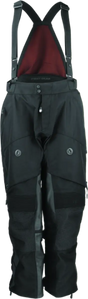 Black snow bib overalls on FIRSTGEAR Rogue XC Pro Pants Black 36 Tall for winter fun