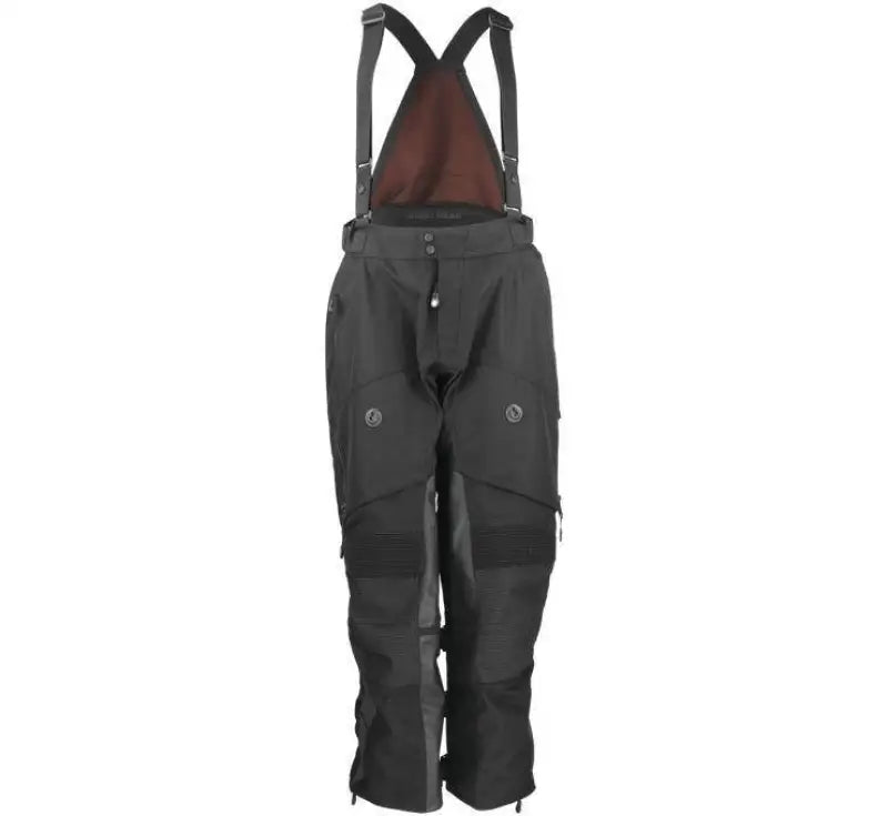 Black FIRSTGEAR Rogue XC Pro Pants with adjustable suspenders for skiing comfort