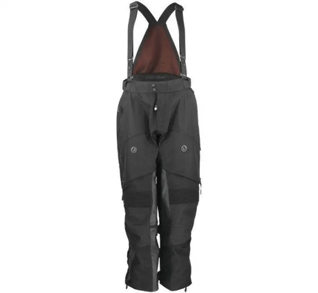 Black FIRSTGEAR Rogue XC Pro Pants with adjustable suspenders for skiing comfort