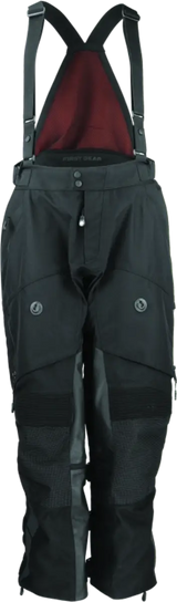 Firstgear Rogue Rogue XC Pro Pants Black with Red Lining and Adjustable Suspenders