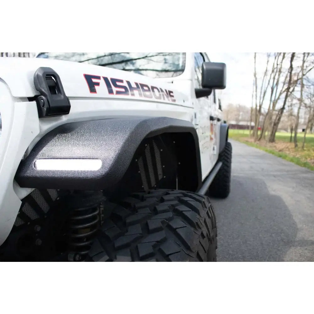 Fishbone LED Lights Provided Fender Flare FB33455F - Aluminum Elite Front Fenders