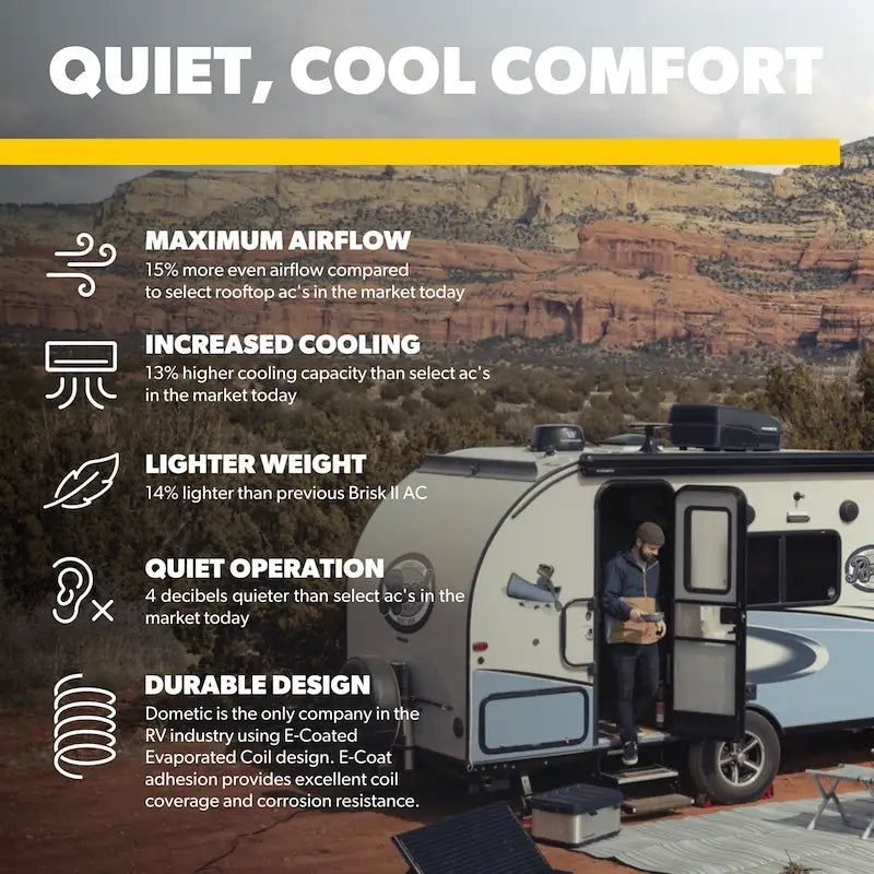 Stay cool with the FJX3573MBKAS Dometic Freshjetx 15K-Mech Val Blk, offering 15K BTU power for your comfort needs.