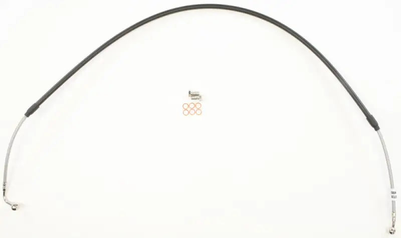 Black and silver braided steel brake line FK003D120-1 for Yamaha front brake system