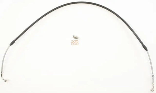 Black and silver braided steel brake line FK003D120-1 for Yamaha front brake system