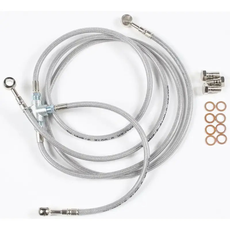 FK003D145-3 + 2 3 Line Brake Kit - Front Stainless Steel Hydraulic
