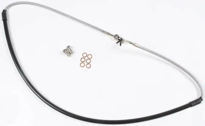 FK003D187-1 Steel Brake Line Front Kaw - Stainless Hydraulic