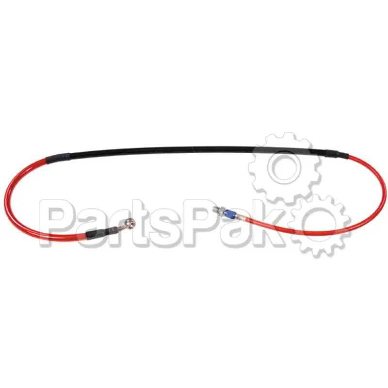 Red and black stainless steel electrical wires with connectors for FK003D331R Galfer brake line