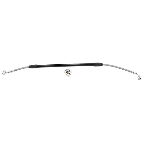Black and silver stainless steel brake line with fittings for FK003D347R Galfer Yamaha rear