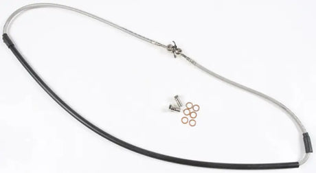 FK003D347R Galfer stainless steel motorcycle brake line with black sleeve and hardware