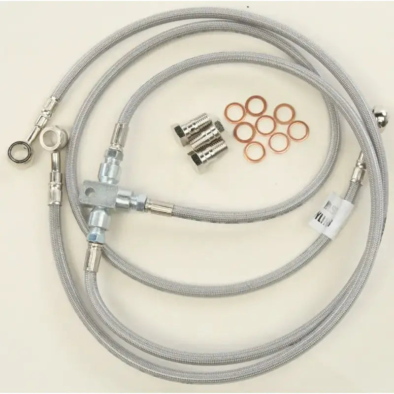 Stainless steel braided brake line kit FK003D398-3 with fittings for Yfz450 03 front brake line