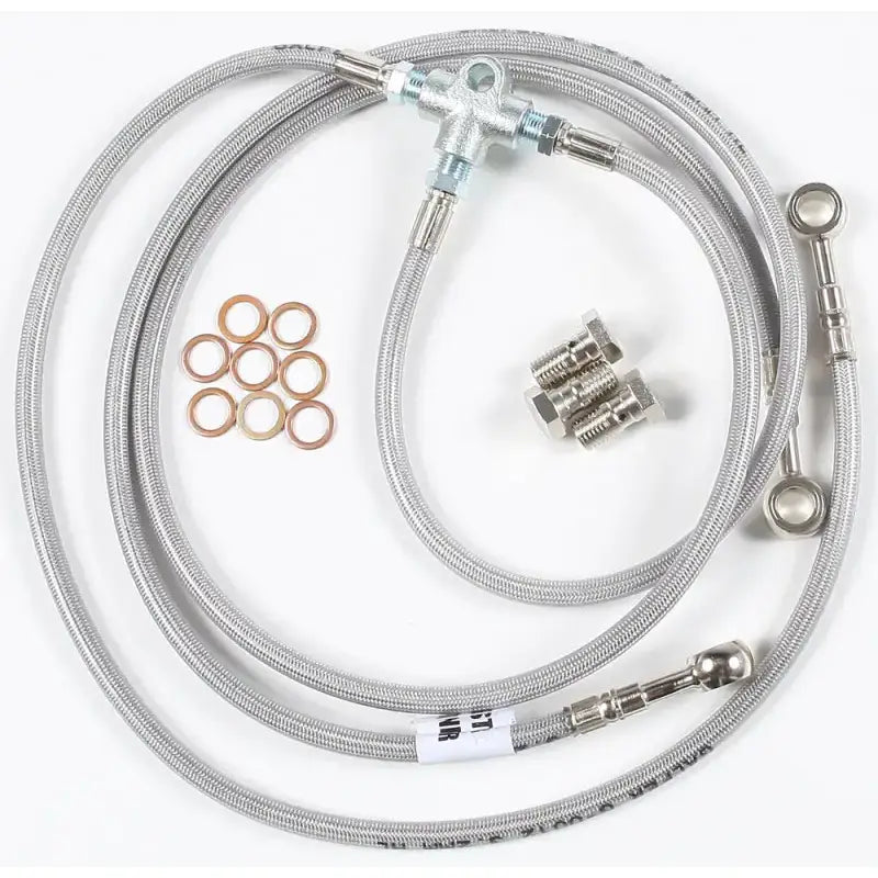 FK003D418-3 + 2 3 Line Brake Kit - Front Stainless Steel Hydraulic