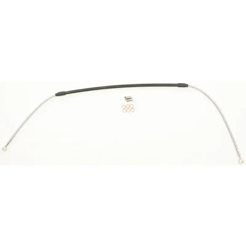 Braided stainless steel brake line with black sleeve for FK003D468-1 Front Kaw bike