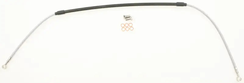 Braided stainless steel brake line with black sleeve for FK003D468-1 Front Kaw bike