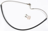 Black and silver braided stainless steel FK003D740-1 Galfer brake line kit with banjo bolts