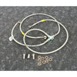 Stainless steel FK003D798-3 Galfer motorcycle brake line kit with banjo bolts and crush washers