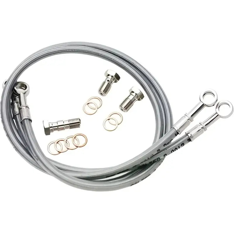 Stainless steel braided brake line kit FK003D806-6 Galfer with banjo bolts and washers