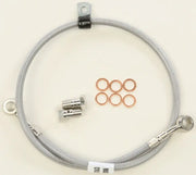 Stainless steel braided brake line kit FK003D810-1 with banjo bolts and crush washers