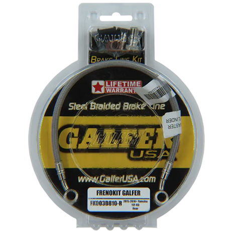 Galfer USA steel braided brake line kit FK003D810R for FK003D810R R3 rear bike brake line