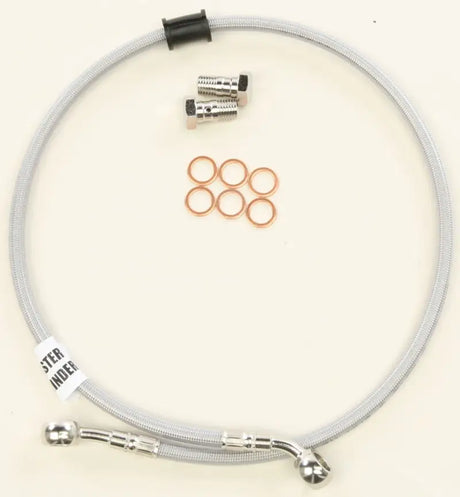 Braided stainless steel FK003D872R Brakeline Rear Cable kit with banjo bolts and copper washers