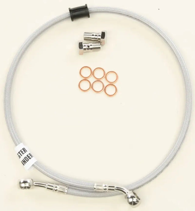 Braided stainless steel FK003D872R Brakeline Rear Cable kit with banjo bolts and copper washers