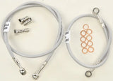 Stainless steel braided brake line kit FK003D873-6 Galfer with fittings and washers