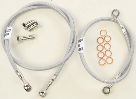 Stainless steel braided brake line kit FK003D873-6 Galfer for motorcycles