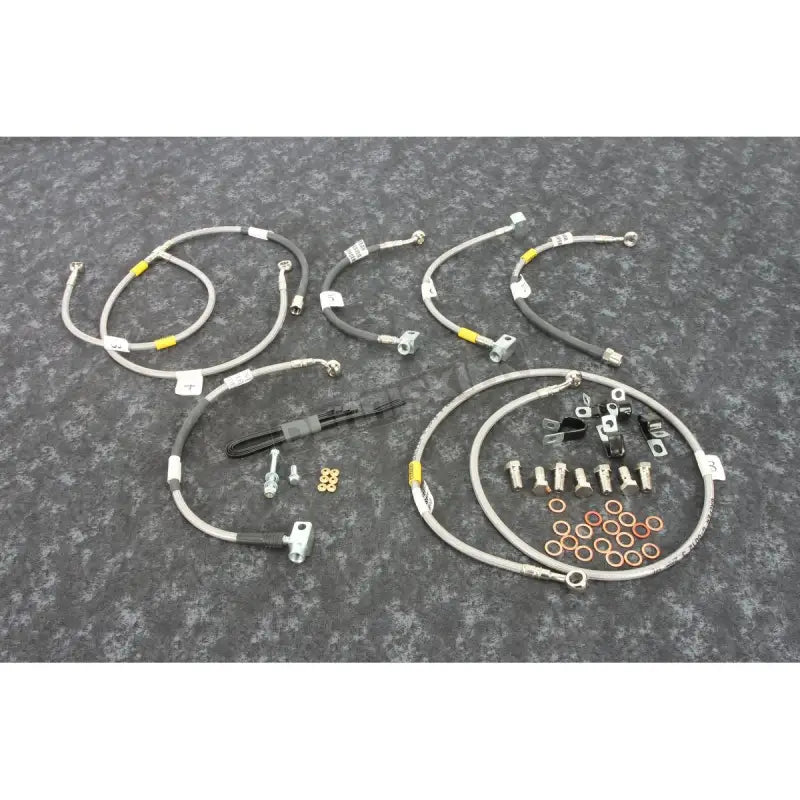 Stainless steel FK003D874-8 Galfer brake line kit with hoses, bolts, washers, clamps