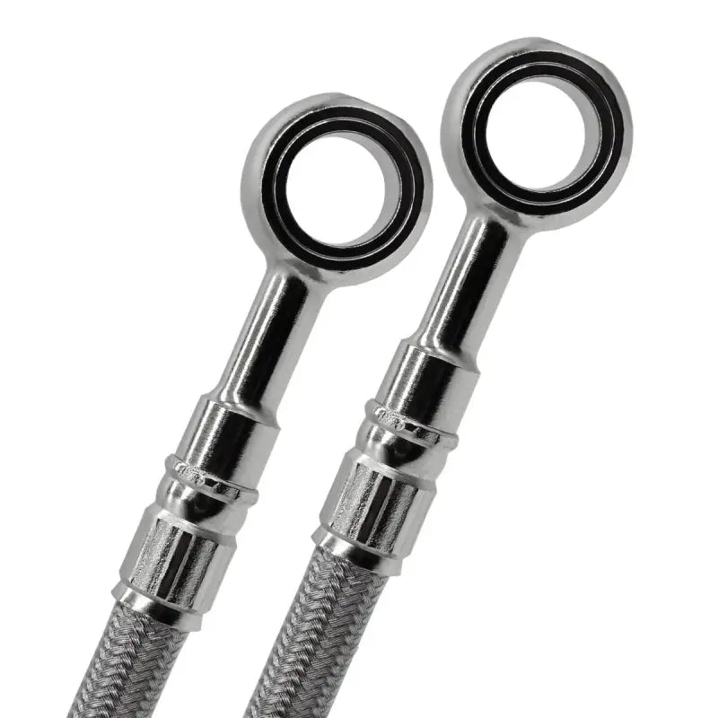 Two braided stainless steel brake lines with banjo fittings for FK003D881-3 Galfer kit