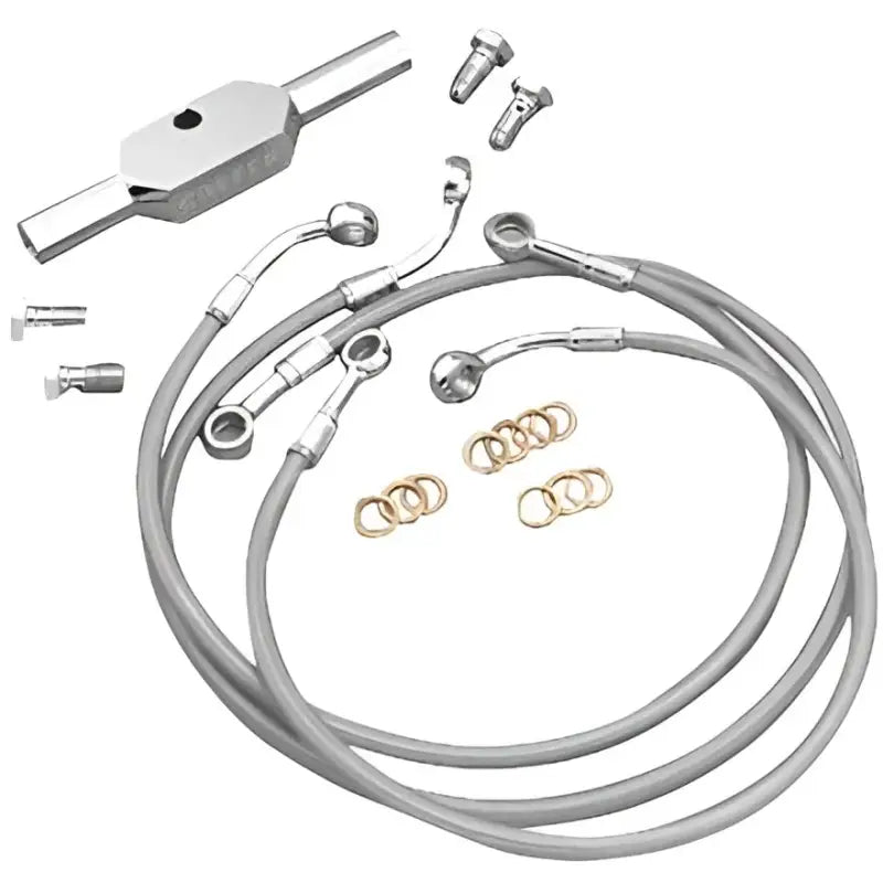 FK003D892-4 Galfer motorcycle brake line kit with stainless steel lines and fittings