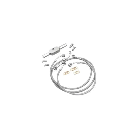 FK003D892-4 Galfer motorcycle brake line kit with stainless steel braided lines and hardware