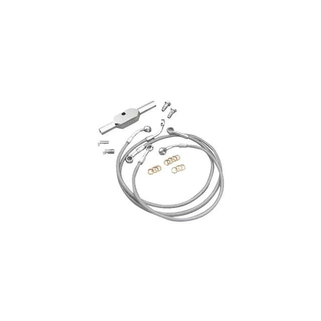 FK003D892-4 Galfer motorcycle brake line kit with stainless steel braided lines and hardware