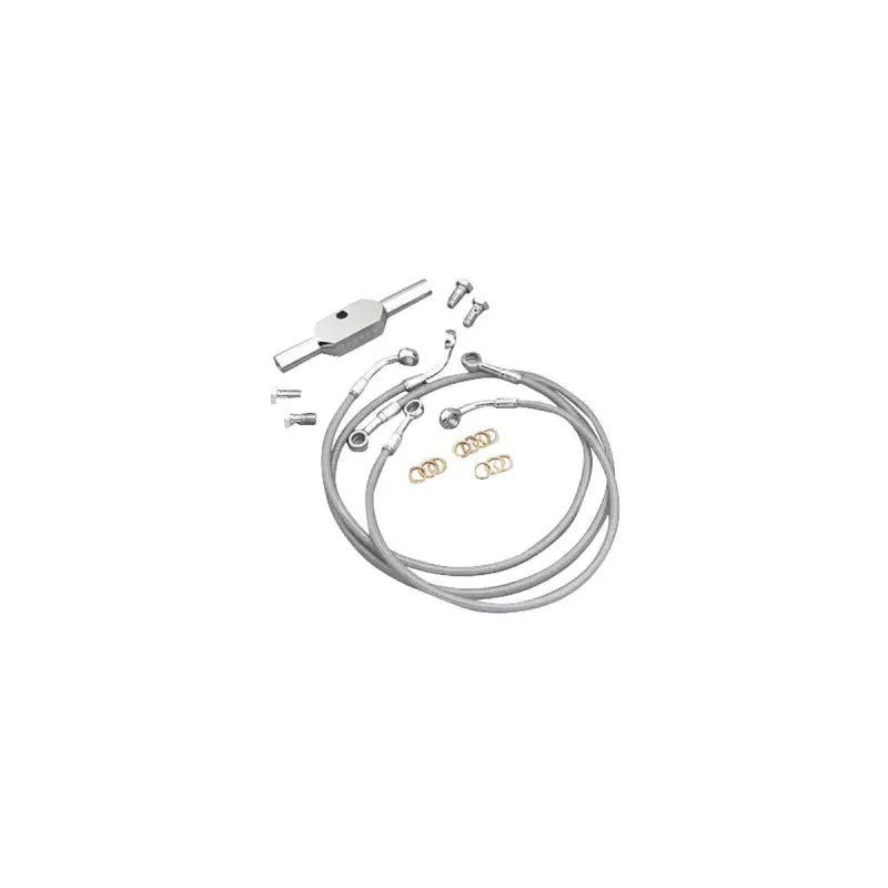 FK003D892-4 Galfer motorcycle brake line kit with stainless steel braided lines and hardware