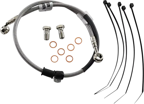 Braided stainless steel brake line kit FK003D926R Galfer with banjo bolts washers cables