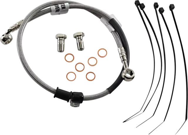 Braided stainless steel brake line kit FK003D926R Galfer with banjo bolts washers cables