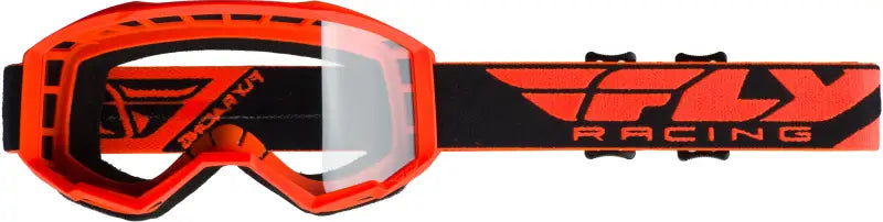 FLC-005 Youth Focus Goggle Orange W/Clear Lens