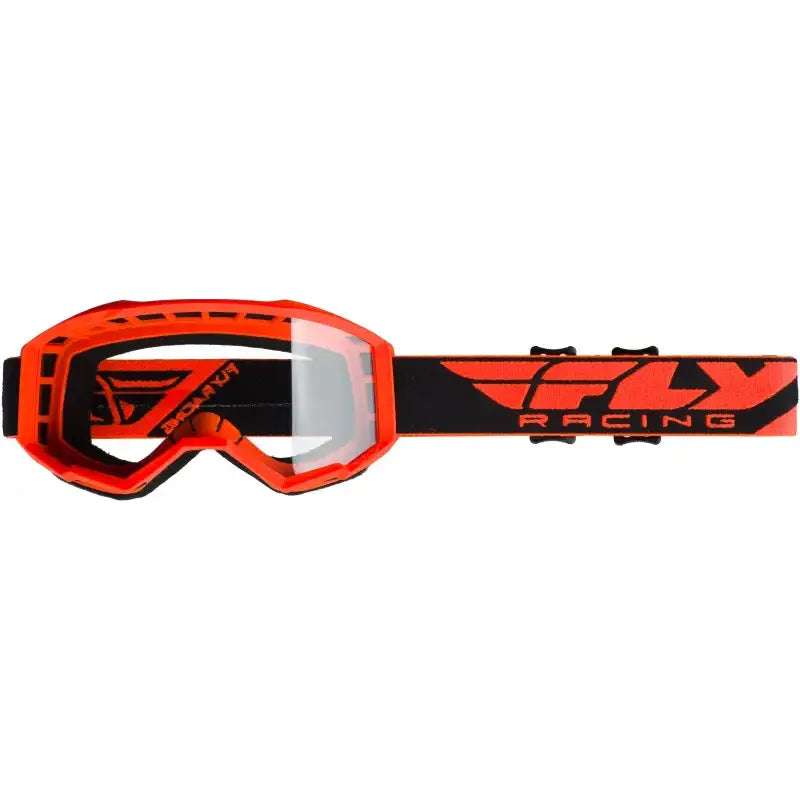 FLC-005 Youth Focus Goggle Orange W/Clear Lens