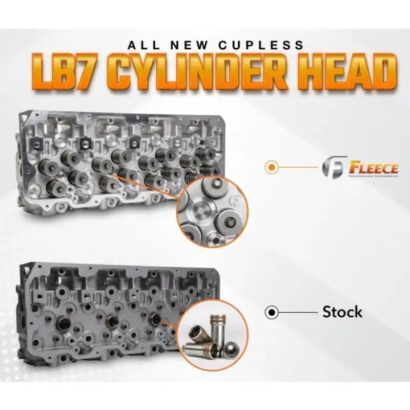 Fleece Performance 01-04 GM Duramax LB7 Freedom Cylinder Head with Cupless Injector Bore (Driver Side)