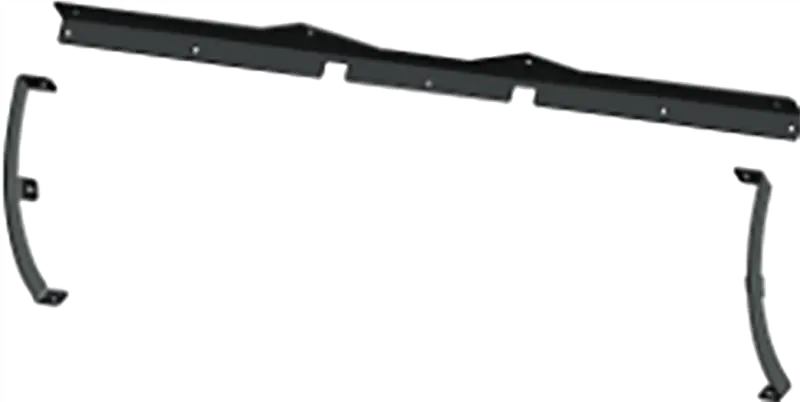 Black metal frame components in Flex Blade Stiffener Kit for added blade support
