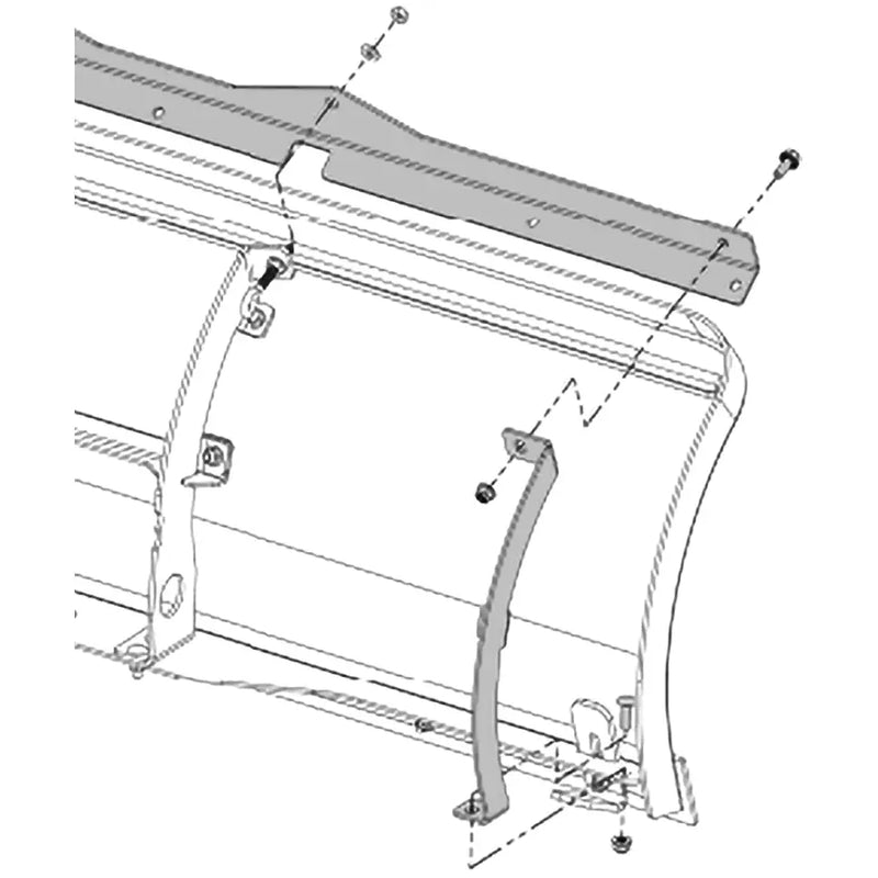 Exploded view of a flex blade stiffener in the Flex Blade Stiffener Kit assembly