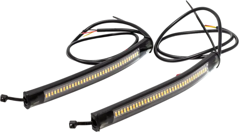 LETRIC LIGHTING CO Flexible Led Strip Fork Tube Switchback White/Amber for Powersports