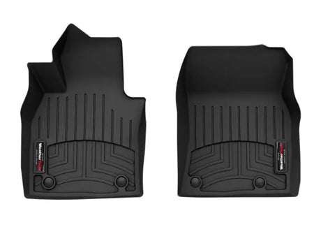 Floor Liner Molded Fit; With Channels And Reservoir To Direct Hold Fluids Applied WeatherTech Logo; Black;