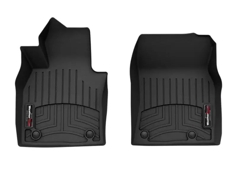 Floor Liner Molded Fit; With Channels And Reservoir To Direct Hold Fluids Applied WeatherTech Logo; Black;