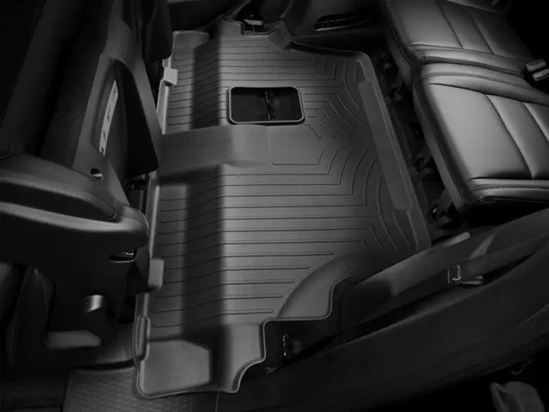 Floor Liner Molded Fit; With Channels And Reservoir To Direct Hold Fluids Applied WeatherTech Logo; Black;