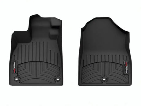 Floor Liner Molded Fit; With Channels And Reservoir To Direct Hold Fluids Applied WeatherTech Logo; Black;