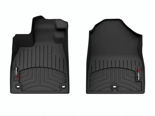 Floor Liner Molded Fit; With Channels And Reservoir To Direct Hold Fluids Applied WeatherTech Logo; Black;