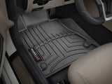 Black floor liner molded fit with channels and reservoir for cars by WeatherTech