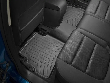 Floor Liner Molded Fit; With Channels And Reservoir To Direct Hold Fluids Applied WeatherTech Logo; Black;
