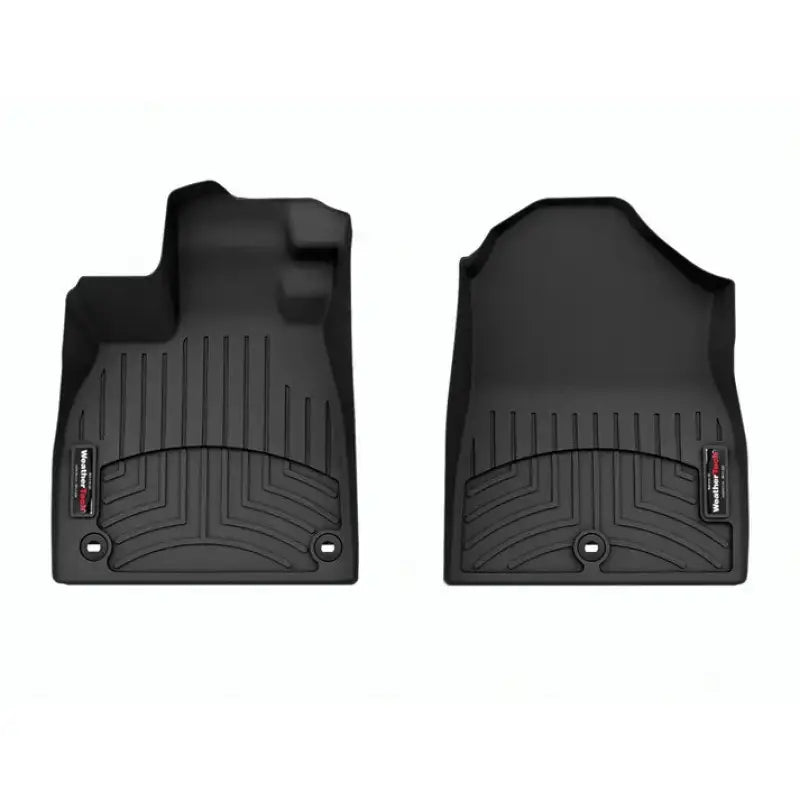 Floor Liner Molded Fit; With Channels And Reservoir To Direct Hold Fluids Applied WeatherTech Logo; Black;